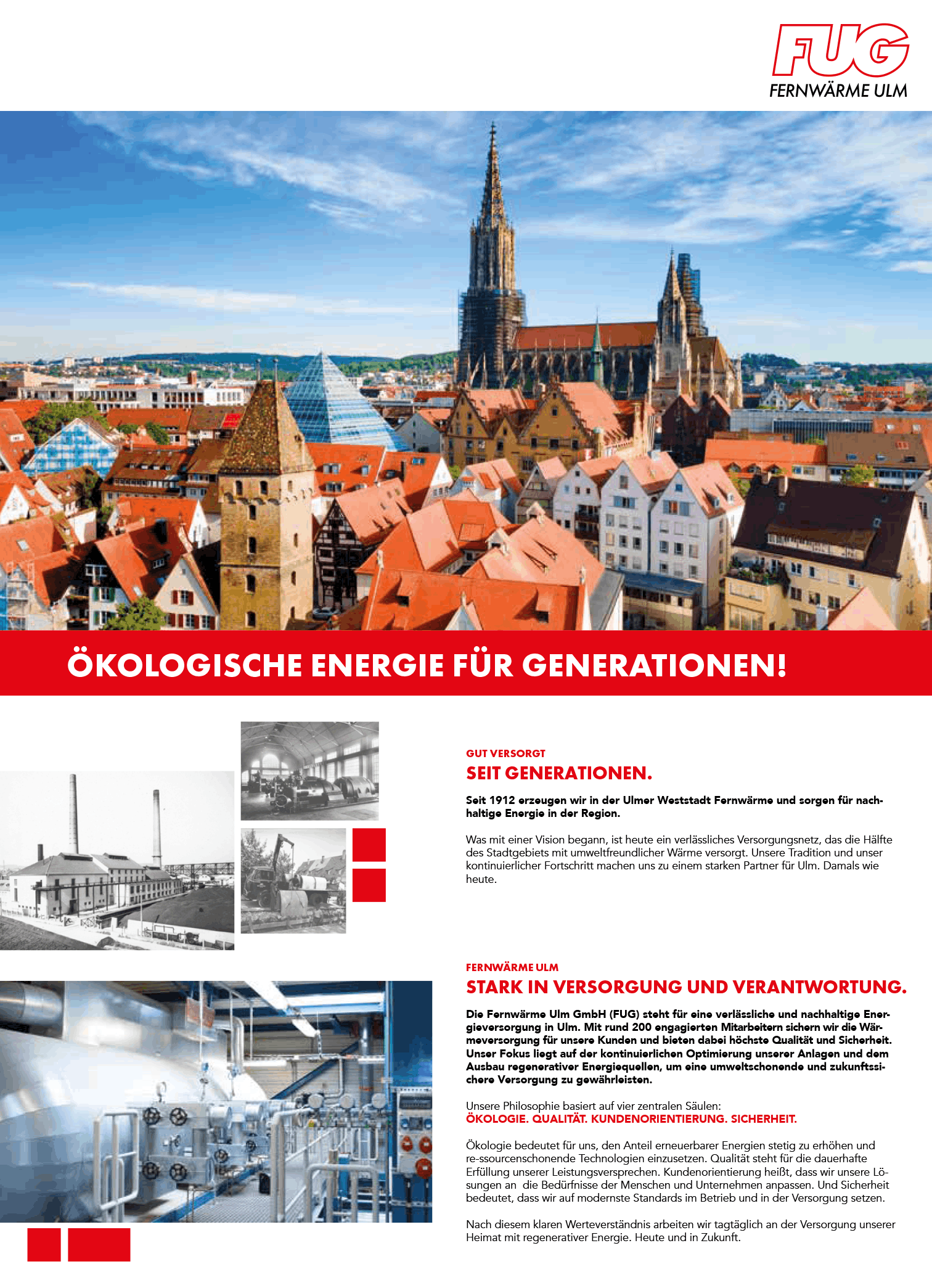 Titelseite: FUG Imagebroschüre